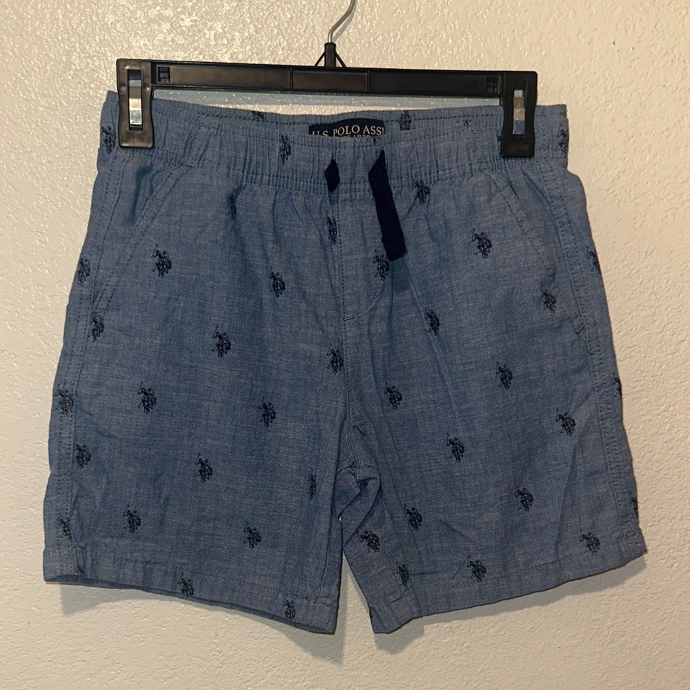 U.S. Polo Assn. Light Blue Trunks with Navy Accents